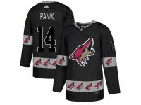 Men's Adidas Richard Panik Authentic Black NHL Jersey Arizona Coyotes #14 Team Logo Fashion