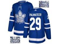 Men's Adidas Toronto Maple Leafs #29 Mike Palmateer Royal Blue Authentic Fashion Gold NHL Jersey