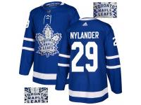 Men's Adidas Toronto Maple Leafs #29 William Nylander Royal Blue Authentic Fashion Gold NHL Jersey