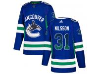 Men's Adidas Vancouver Canucks #31 Anders Nilsson Blue Authentic Drift Fashion NHL Jersey