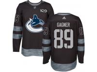 Men's Adidas Vancouver Canucks #89 Sam Gagner Black Authentic 1917-2017 100th Anniversary NHL Jersey