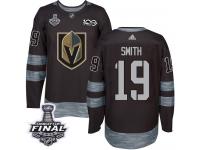 Men's Adidas Vegas Golden Knights #19 Reilly Smith Black Authentic 2018 Stanley Cup Final 1917-2017 100th Anniversary NHL Jersey