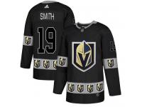 Men's Adidas Vegas Golden Knights #19 Reilly Smith Black Authentic Team Logo Fashion NHL Jersey