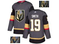 Men's Adidas Vegas Golden Knights #19 Reilly Smith Gray Authentic Fashion Gold NHL Jersey