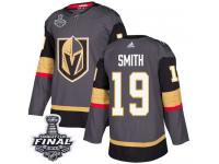 Men's Adidas Vegas Golden Knights #19 Reilly Smith Gray Home Authentic 2018 Stanley Cup Final NHL Jersey