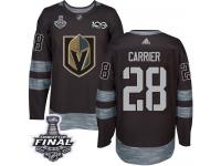 Men's Adidas Vegas Golden Knights #28 William Carrier Black Authentic 2018 Stanley Cup Final 1917-2017 100th Anniversary NHL Jersey