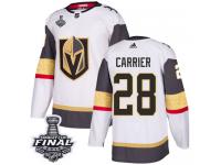 Men's Adidas Vegas Golden Knights #28 William Carrier White Away Authentic 2018 Stanley Cup Final NHL Jersey