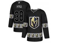 Men's Adidas Vegas Golden Knights #38 Tomas Hyka Black Authentic Team Logo Fashion NHL Jersey