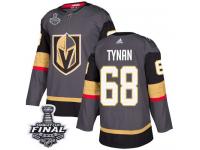 Men's Adidas Vegas Golden Knights #68 T.J. Tynan Gray Home Premier 2018 Stanley Cup Final NHL Jersey