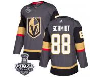 Men's Adidas Vegas Golden Knights #88 Nate Schmidt Gray Home Authentic 2018 Stanley Cup Final NHL Jersey