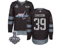 Men's Adidas Washington Capitals #39 Alex Chiasson Black Authentic 2018 Stanley Cup Final 1917-2017 100th Anniversary NHL Jersey
