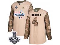 Men's Adidas Washington Capitals #4 Taylor Chorney Camo Authentic Veterans Day Practice 2018 Stanley Cup Final NHL Jersey