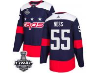 Men's Adidas Washington Capitals #55 Aaron Ness Navy Blue Authentic 2018 Stadium Series 2018 Stanley Cup Final NHL Jersey