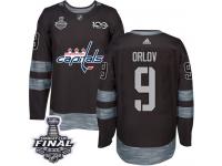 Men's Adidas Washington Capitals #9 Dmitry Orlov Black Authentic 2018 Stanley Cup Final 1917-2017 100th Anniversary NHL Jersey
