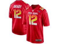 Men's AFC Tom Brady Nike Red 2018 Pro Bowl Game Jersey