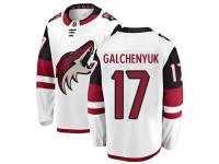 Men's Alex Galchenyuk Breakaway White Away NHL Jersey Arizona Coyotes #17