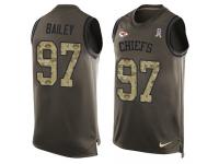 Men's Allen Bailey #97 Nike Green Jersey - NFL Kansas City Chiefs Salute to Service Tank Top