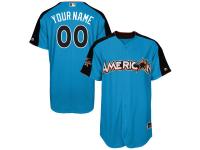 Men's American League Majestic Blue 2017 MLB All-Star Game Custom Authentic Home Run Derby Jersey