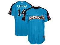 Men's American League Starlin Castro Majestic Blue 2017 MLB All-Star Game Home Run Derby Player Jersey