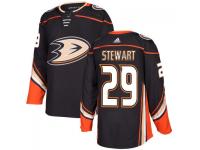 Men's Anaheim Ducks #29 Chris Stewart adidas Black Authentic Jersey 2017