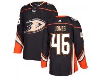 Men's Anaheim Ducks #46 Max Jones adidas Black Authentic Jersey 2017
