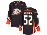 Men's Anaheim Ducks #52 Julius Nattinen adidas Black Authentic Jersey 2017
