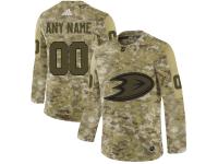 Men's Anaheim Ducks Adidas Customized Limited 2019 Camo Salute to Service Jersey