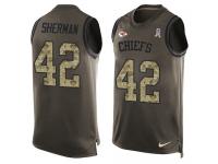 Men's Anthony Sherman #42 Nike Green Jersey - NFL Kansas City Chiefs Salute to Service Tank Top