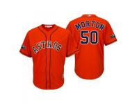 Men's Astros 2018 Postseason Alternate Orange Charlie Morton Cool Base Jersey