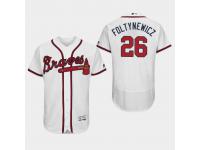 Men's Atlanta Braves White Mike Foltynewicz 2019 Flex Base Authentic Collection Home Jersey
