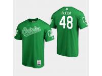 Men's Baltimore Orioles 2019 St. Patrick's Day #48 Green Richard Bleier T-Shirt