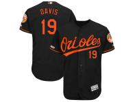 Men's Baltimore Orioles Chris Davis Majestic Black Alternate Authentic Collection Flex Base Player Jersey