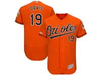 Men's Baltimore Orioles Chris Davis Majestic Orange Alternate Authentic Collection Flex Base Player Jersey