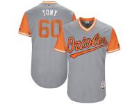 Men's Baltimore Orioles Mychal Givens Tony Majestic Gray 2017 Players Weekend Jersey