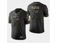 Men's Baltimore Ravens #52 Ray Lewis Golden Edition Vapor Untouchable Limited Jersey - Black