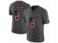 Men's Baltimore Ravens #8 Lamar Jackson Limited Black USA Flag 2019 Salute To Service Football Jersey
