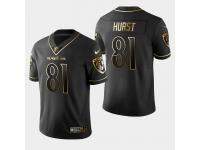 Men's Baltimore Ravens #81 Hayden Hurst Golden Edition Vapor Untouchable Limited Jersey - Black