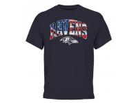 Men's Baltimore Ravens Pro Line Navy Banner Wave T-Shirt