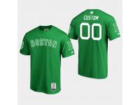 Men's Boston Red Sox 2019 St. Patrick's Day #00 Green Custom T-Shirt