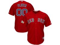Men's Boston Red Sox Majestic Scarlet 2017 Postseason Cool Base Custom Jersey