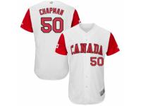 Men's Canada Baseball Majestic #50 Kevin Chapman White 2017 World Baseball Classic Authentic Team Jersey