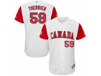 Men's Canada Baseball Majestic #59 Jessen Therrien White 2017 World Baseball Classic Authentic Team Jersey