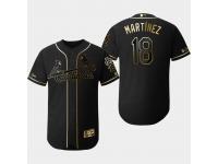 Men's Cardinals 2019 Black Golden Edition Carlos Martinez Flex Base Stitched Jersey