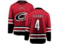 Men's Carolina Hurricanes #4 Haydn Fleury Red Home Breakaway NHL Jersey