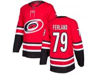 Men's Carolina Hurricanes #79 Michael Ferland Red Home Authentic Hockey Jersey