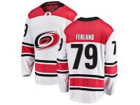 Men's Carolina Hurricanes #79 Michael Ferland White Away Breakaway NHL Jersey