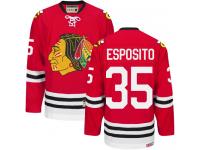 Men's CCM NHL Chicago Blackhawks #35 Tony Esposito Authentic Jersey Red New Throwback CCM8312152