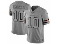 Men's Chicago Bears #10 Mitchell Trubisky Limited Gray Team Logo Gridiron Football Jersey