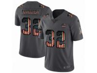 Men's Chicago Bears #32 David Montgomery Limited Black USA Flag 2019 Salute To Service Football Jersey