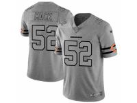 Men's Chicago Bears #52 Khalil Mack Limited Gray Team Logo Gridiron Football Jersey
